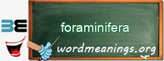 WordMeaning blackboard for foraminifera